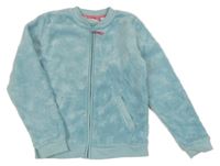 Světlemodrá plyšová propínací mikina kids