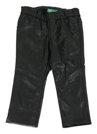 Černé koženkové tregíny Benetton