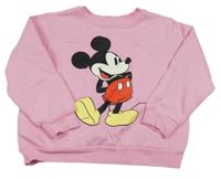 Růžová mikina s Mickeym H&M