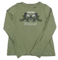 Khaki triko s motýlkem Primark