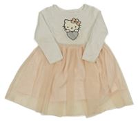 Bílé šaty s Hello Kitty a tylovou sukní H&M