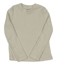 Smetanové žebrované triko Tu