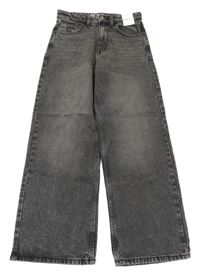 Nové - tmavošedé wide leg rifle Primark