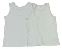 2x bílá košilka