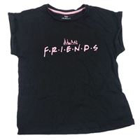 Černé tričko s potiskem - Friends M&S