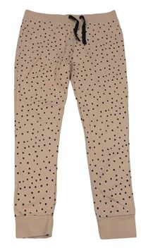 Růžovo-černé puntíkaté tepláky Mothercare