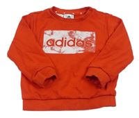 Červená mikina s logem Adidas