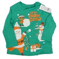 Nové - Zelené triko se Santou a kamarády F&F