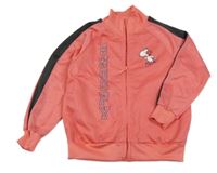 Růžovo-antracitová propínací sportovní mikina se Snoopym 