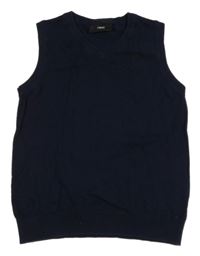 Tmavomodrá svetrová vesta Next