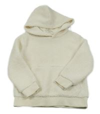 Smetanová huňatá mikina s kapucí H&M