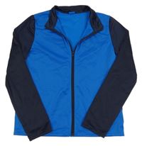 Modro-tmavomodrá propínací sportovní mikina Decathlon