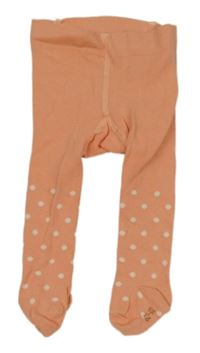 Meruňkové puntíkaté punčocháče s liškou Lily & Dan