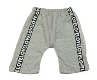 Šedo-černé crop legíny s nápisy