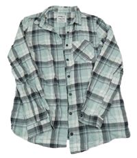 Světlemodro-bílo-šedá kostkovaná košile Page one young