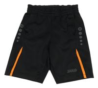 Černo-neonově oranžové sportovní kraťasy JAKO