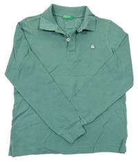 Zelené polo triko Benetton