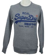Pánská šedá mikina s logem Superdry 