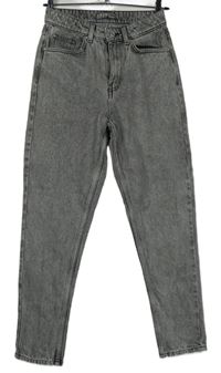 Dámské šedé mom rifle Primark 