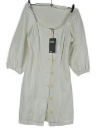 Dámské smetanové riflové košilové minišaty Primark 