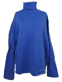 Pánská safírová oversized mikina s rolákem Asos