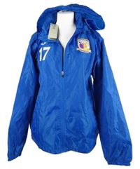 Nové - Pánská modrá šusťáková fotbalová bunda s kapucí Joma
