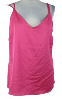 Nové - Dámský fuchsiový saténový volný top F&F