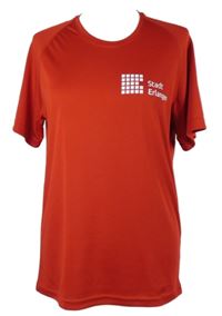 Pánské červené sportovní tričko s nápisem 