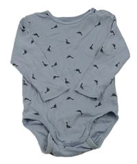 Modré body s dinosaury H&M