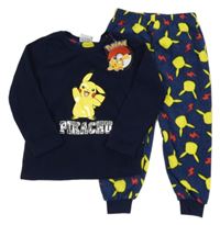 Nové- Tmavomodré fleecové pyžamo s Pikachu Primark