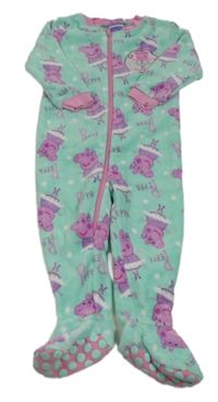 Pomněnkový chlupatý overal s Peppa pig 