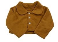 Hnědá fleecová propínací mikina