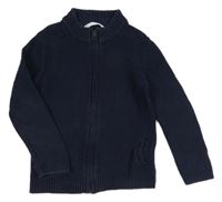 Tmavomodrý propínací svetr M&S