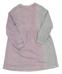 Růžovo-modré teplákové šaty George