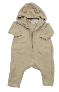 Béžová pletená kombinéza s kapucí H&M