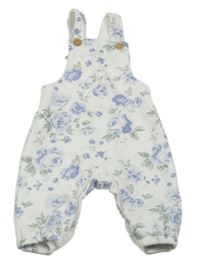 Bílé květinové laclové tepláky F&F