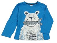 Azurové triko s medvědem C&A