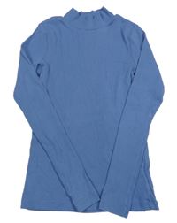 Modré žebrované triko Name it