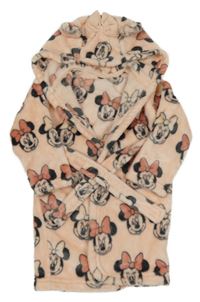 Světlerůžový chlupatý župan s Minnie a kapucí George