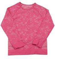 Neonově růžové vzorované funkční triko crivit