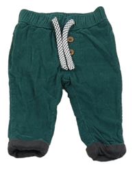 Zelené podšité manšestráky Lupilu