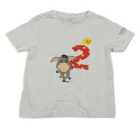 Bílé tričko s oslíkem Babydream 