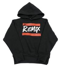 Černá mikina s nápisem a kapucí ROLY