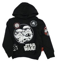 Černá mikina s potiskem Star Wars a kapucí 
