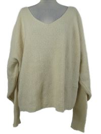 Dámský smetanový oversized svetr Karo Keuer