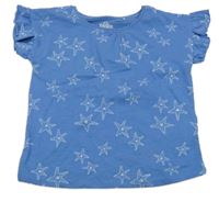 Modré třičko s bílými hvězdicemi Topolino