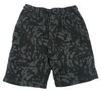 Černo-šedé vzorované teplákové kraťasy Primark