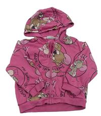 Růžová propínací mikina s kapucí - Tom a Jerry 