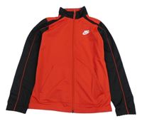 Červeno-černá sportovní propínací mikina Adidas