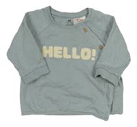 Šedá mikina s nápisem H&M